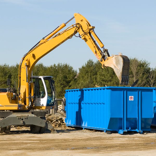 how does a residential dumpster rental service work in Castell